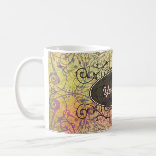 Antique ARTs Ornament Mönster för designen Kaffemugg (Vänster)