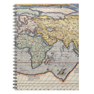 Antique Asia Afrika Karta bärbar dator Anteckningsbok