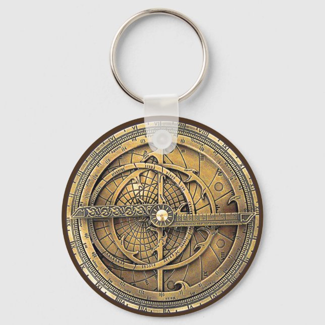 Antique Astrolabe 2 Nyckelring (Framsida)