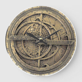 Antique Astrolabe Clock Stor Klocka