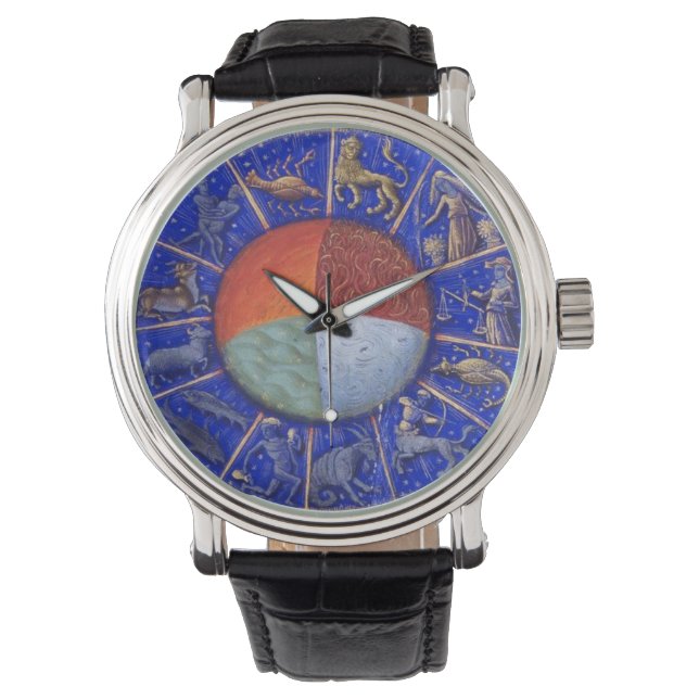 ANTIQUE ASTROLOGY,ZODIACAL SIGNS OCH FYRA INSLAG ARMBANDSUR (Framsida)