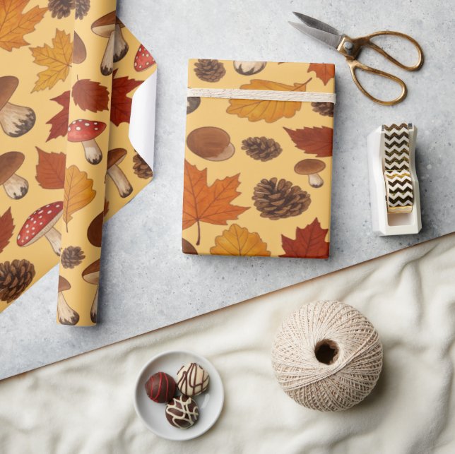 Antique Autumn Style Old World Elegance Presentpapper (Hantverk)