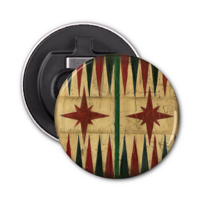 Antique Backgammon Game Board av Ethan Harper Flasköppnare (Framsidan)