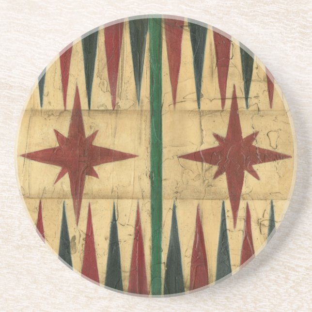 Antique Backgammon Game Board av Ethan Harper Underlägg (Framsidan)