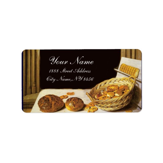 ANTIQUE BAKER BAKERY BREAD SHOP ADRESSETIKETT (Framsidan)