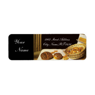 ANTIQUE BAKER BAKERY BREAD SHOP RETURADRESS ETIKETT