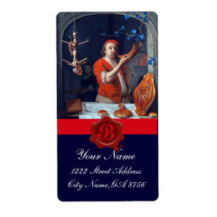 ANTIQUE BAKER BAKERY BREAD SHOP VAX SEAL MONOGRAM FRAKTSEDEL