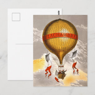 Antique Balloon märkt "H. Lachambre", 1880 Vykort