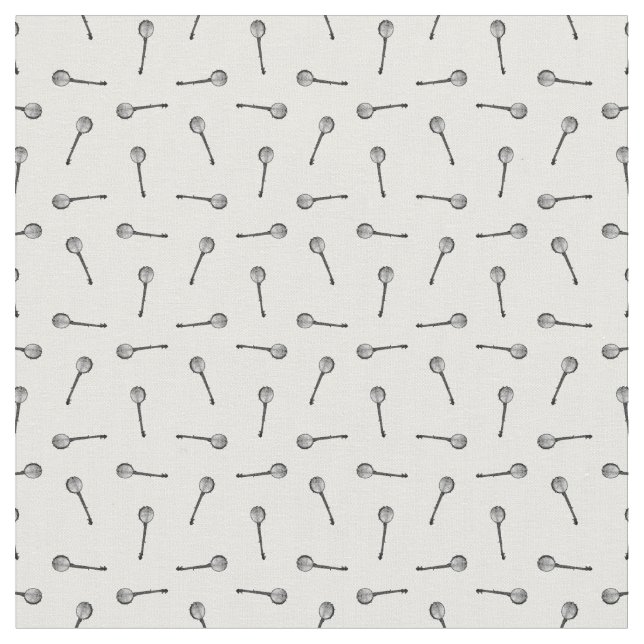 Antique Banjos Music Art ANPASSNINGSBAR BG FÄRG Tyg (Närbild)