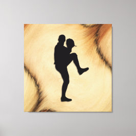 Antique Baseball Player Pitcher Canvastryck