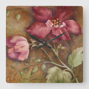 Antique Beauties I Fyrkantig Klocka