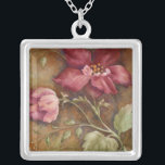 Antique Beauties I Silverpläterat Halsband<br><div class="desc">Blommigt</div>