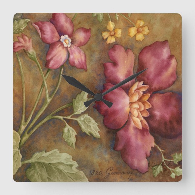 Antique Beauties II Fyrkantig Klocka (Framsida)