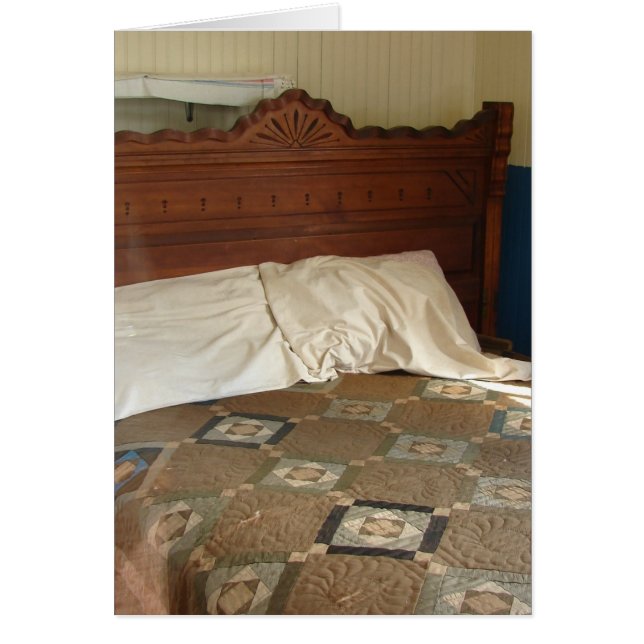Antique Bed Hälsningskort (Framsidan)