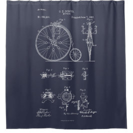Antique Bicycle 1887 Penny Farthing Patent Tecknin