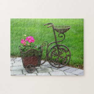 Antique Bicycle Flower Container Orton Effect Pussel