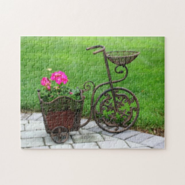 Antique Bicycle Flower Container Orton Effect Pussel (Horisontell)