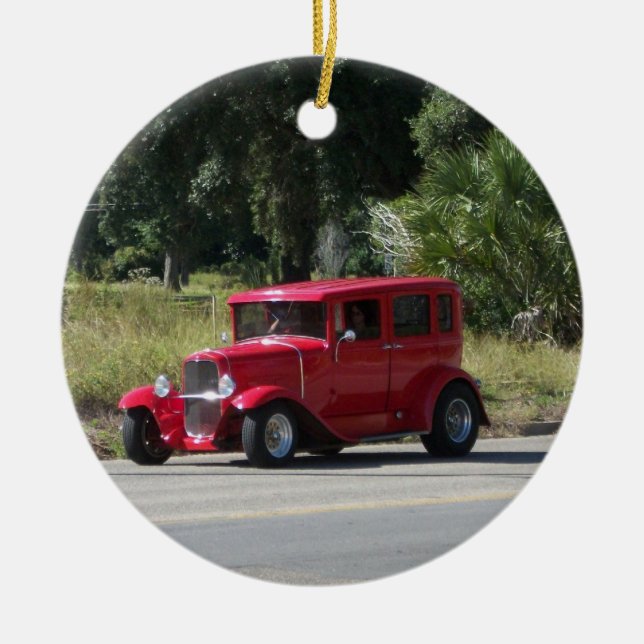 Antique-bil Julgransprydnad Keramik (Framsidan)