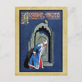 Antique Binding Design Arabian Nights Bok Cover Vykort