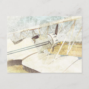 Antique Biplane Vykort