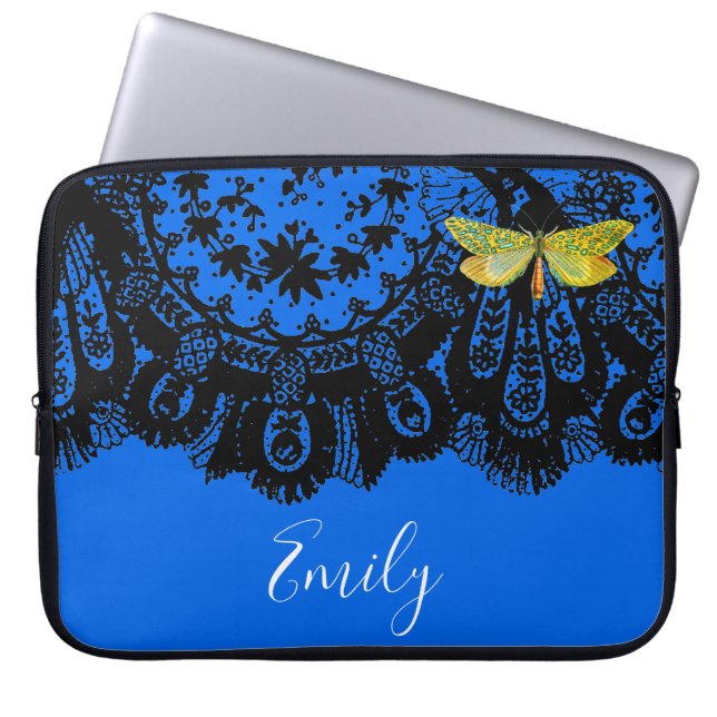 ANTIQUE BLACK SNÖRE IN BLUE NEOPRENE SLEEVE (Framsidan)