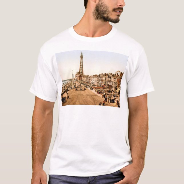 Antique Blackpool British Seaside T Shirt (Framsida)