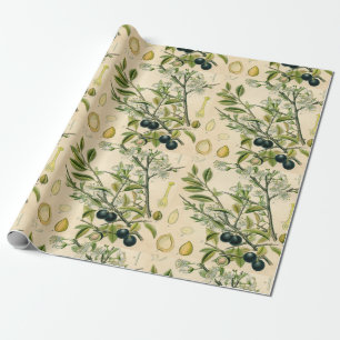 Antique Blackthorn botaniskt tryckfärdigt berry Presentpapper