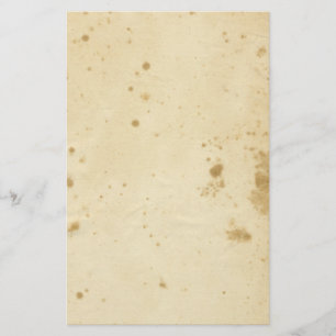 Antique Blank Brown Nedfläckad Stationery Brevpapper