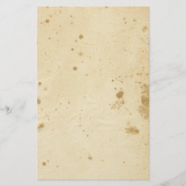 Antique Blank Brown Nedfläckad Stationery Brevpapper (Framsida)