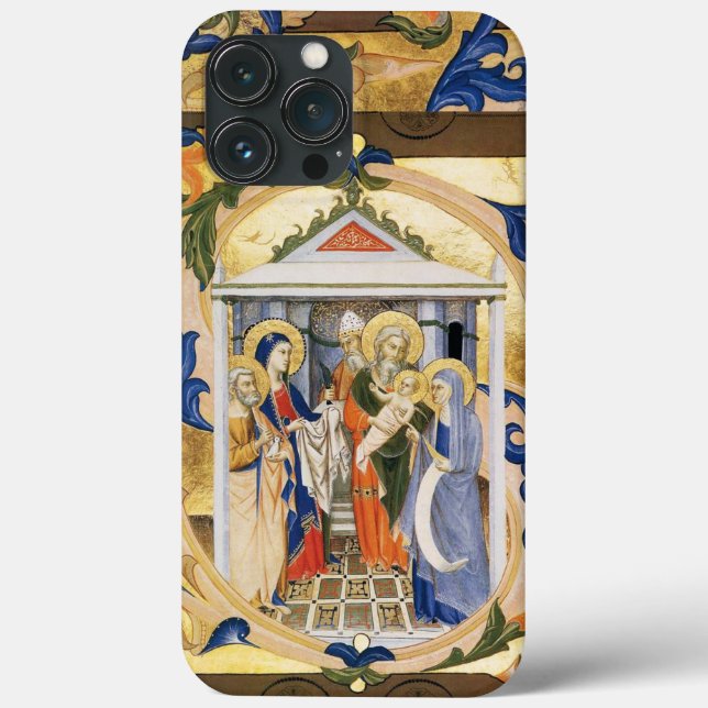 ANTIQUE BLOMMIGT NATIVITY CHRISTMAS PARCHMENT (Baksida)