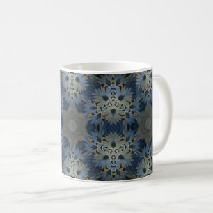 Antique Blue Daisy Blommigt Kaffemugg