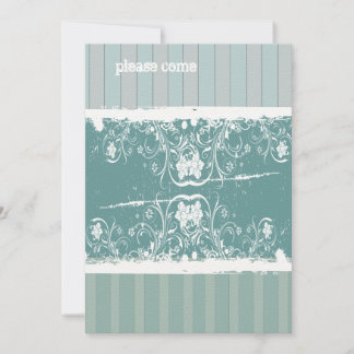 Antique Blue Inbjudningskort för möhippan