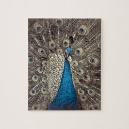 Antique Blue Peacock Pussel