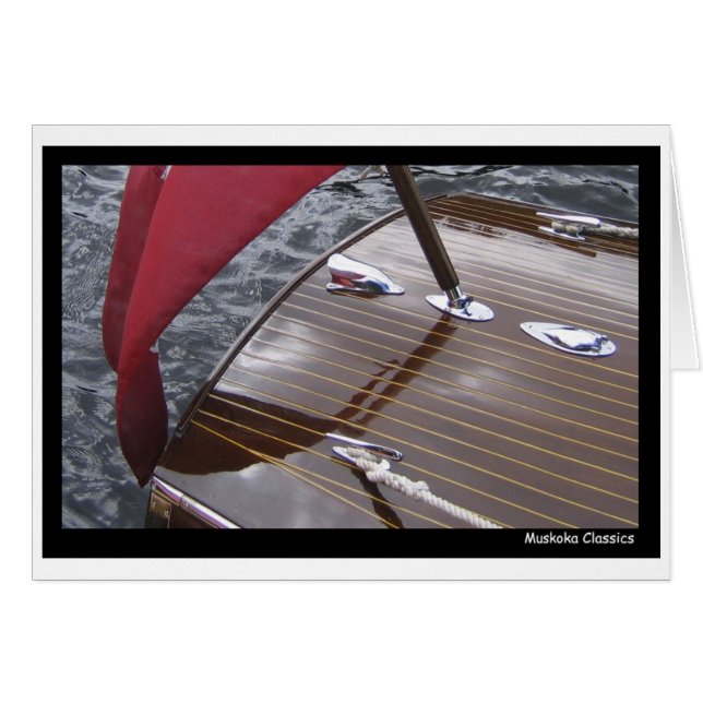 Antique Boat PhotoCard Hälsningskort (Framsidan Horizontal)