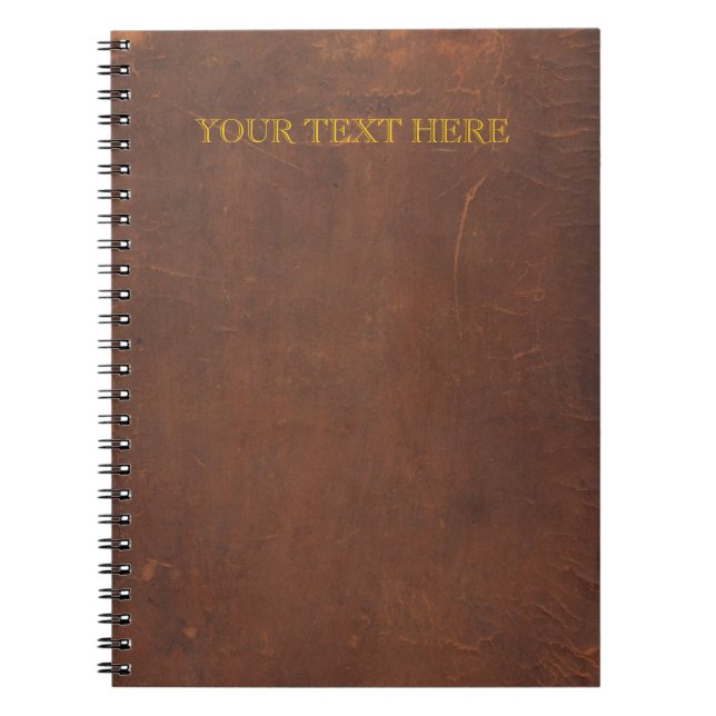 Antique bok / Old bok / Faux (läderbunden) Anteckningsbok (Framsidan)
