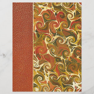Antique Bok, Ornate Swirl Scrapbook Papper