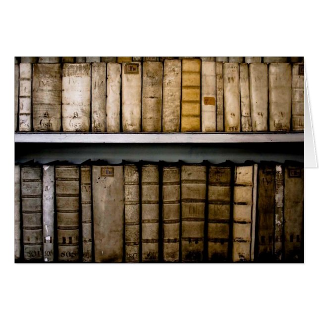 Antique Bokar 1700-talets Vellum-bindningar Hälsningskort (Framsidan Horizontal)