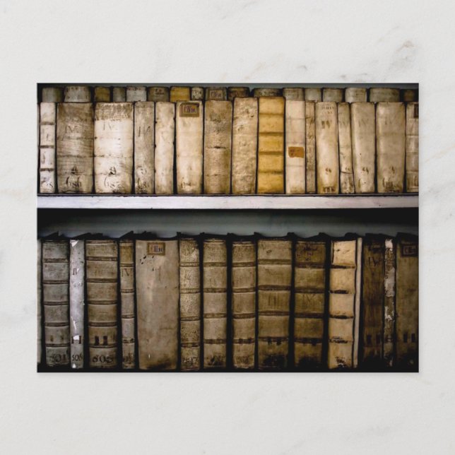 Antique Bokar 1700-talets Vellum-bindningar Vykort (Framsida)