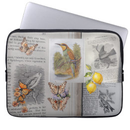 Antique Bokar, Birds and Butterflies Laptop Fodral