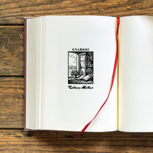 Antique Bookplate Etching Henri Bacher Ex Libris Stämpel