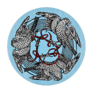 Antique Bookplate Three Hawks William de Morgan