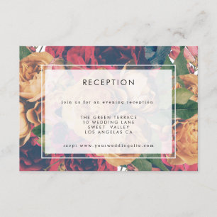Antique Botanical Boho bröllopsmottagning Tilläggskort