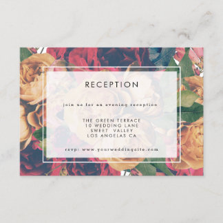 Antique Botanical Boho bröllopsmottagning Tilläggskort
