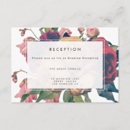Antique Botanical Fete Wedding Card Tilläggskort