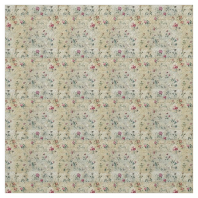 Antique Botanical Shabby chic Tyg (Provkarta)