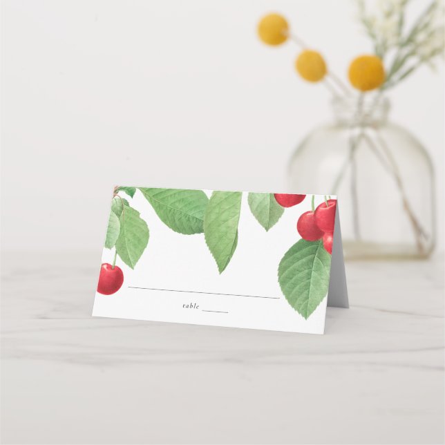 Antique Botany Bröllop Place Card Placeringskort (Framsida)