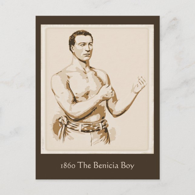 Antique boxing 1860 The Benicia Boy Vykort (Framsida)