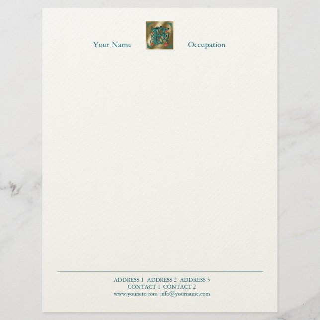 Antique Brev F - Letterhead Brevhuvud (Framsida)