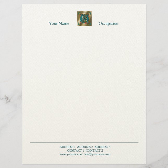 Antique Brev O - Letterhead Brevhuvud (Framsida)