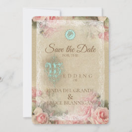 Antique Brev - spara datumkortet Inbjudningar